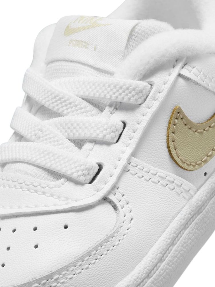 Nike White Natural Air Force 1 Crib Trainers - Image 5 of 8