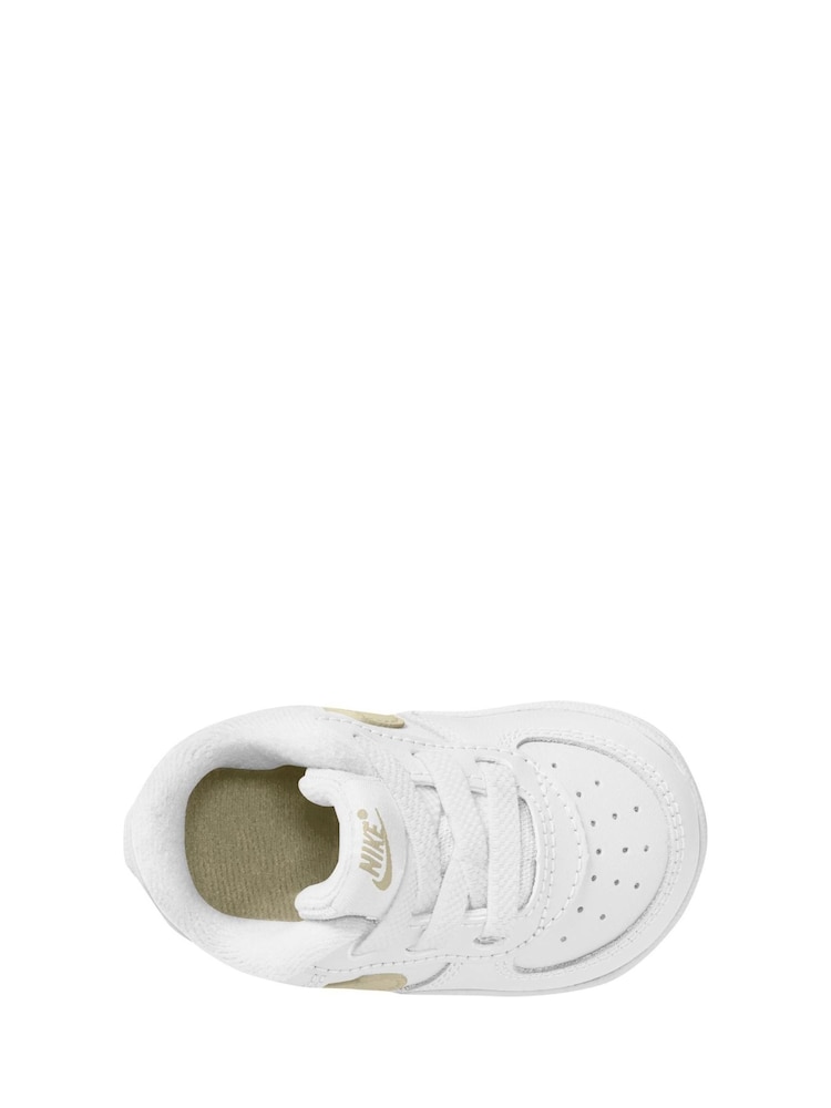 Nike White Natural Air Force 1 Crib Trainers - Image 7 of 8