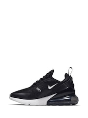 Nike Black White Youth Air Max 270 Trainers - Image 2 of 8