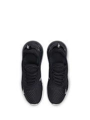 Nike Black White Youth Air Max 270 Trainers - Image 5 of 8
