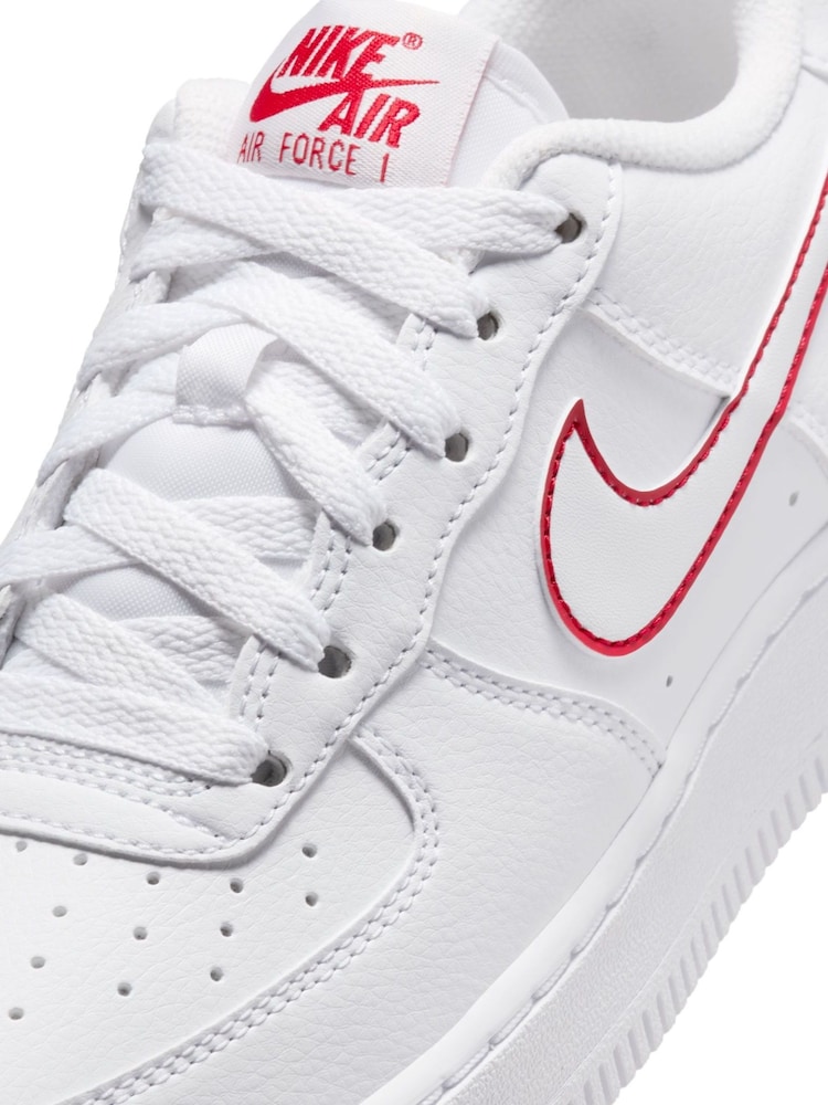 Basketball Shoe White And Red Air Force Junior Buy Nike White