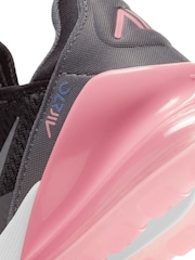 Nike Black/Pink Youth Air Max 270 Trainers - Image 10 of 10