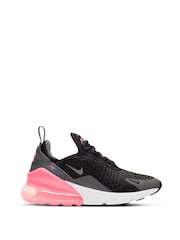 Nike Black/Pink Youth Air Max 270 Trainers - Image 3 of 10