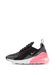 Nike Black/Pink Youth Air Max 270 Trainers - Image 4 of 10