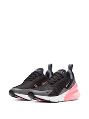 Nike Black/Pink Youth Air Max 270 Trainers - Image 5 of 10