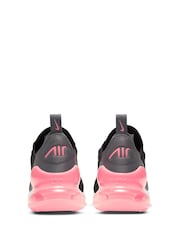 Nike Black/Pink Youth Air Max 270 Trainers - Image 6 of 10