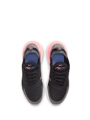 Nike Black/Pink Youth Air Max 270 Trainers - Image 7 of 10