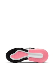 Nike Black/Pink Youth Air Max 270 Trainers - Image 8 of 10