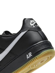 Nike Black/White Gum Sole Air Force 1 LV8 Trainers - Image 11 of 11