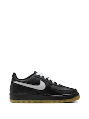 Nike Black/White Gum Sole Air Force 1 LV8 Trainers - Image 3 of 11