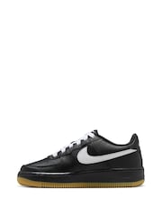 Nike Black/White Gum Sole Air Force 1 LV8 Trainers - Image 4 of 11