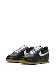 Nike Black/White Gum Sole Air Force 1 LV8 Trainers - Image 5 of 11