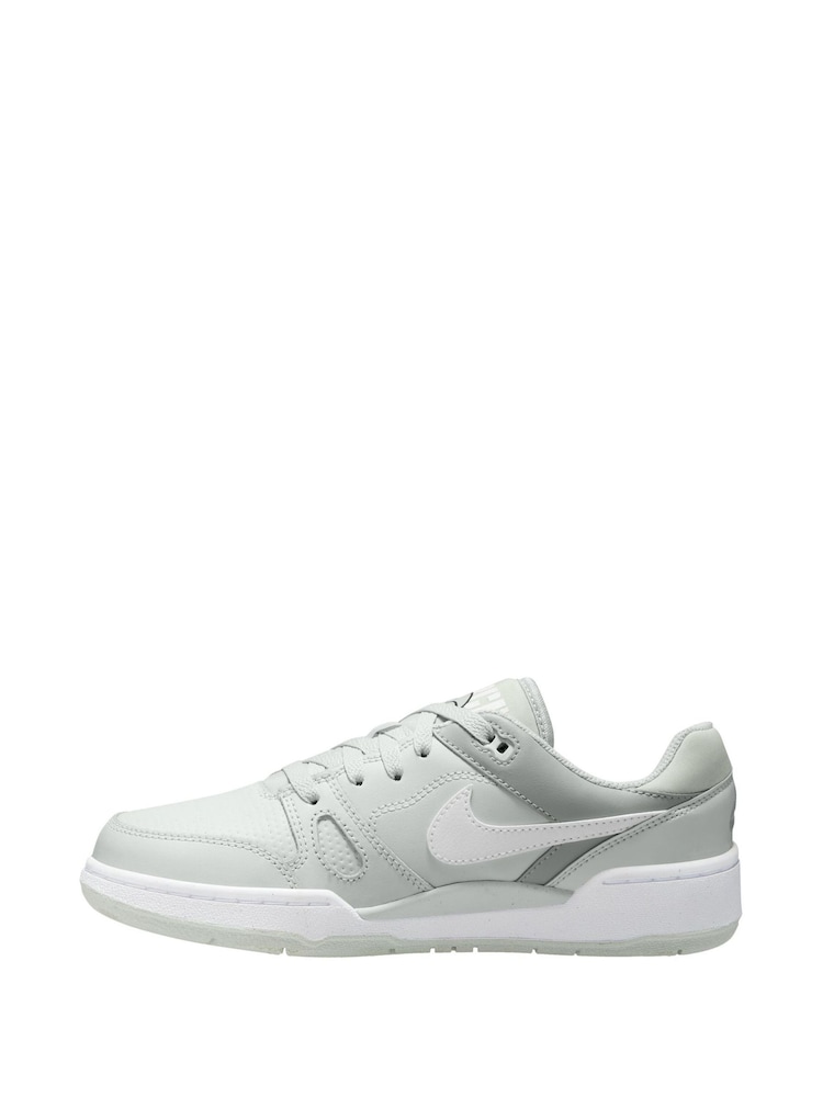 Nike Grey/White Youth Full Force Low-Top Trainers - Image 2 of 4