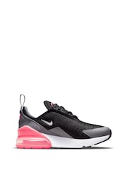 Nike Black/Pink Junior Air Max 270 Trainers - Image 1 of 8