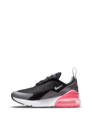 Nike Black/Pink Junior Air Max 270 Trainers - Image 2 of 8