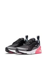 Nike Black/Pink Junior Air Max 270 Trainers - Image 3 of 8