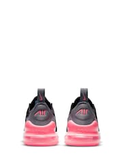 Nike Black/Pink Junior Air Max 270 Trainers - Image 5 of 8