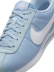 Nike Light Blue White Youth Cortez Trainers - Image 7 of 8