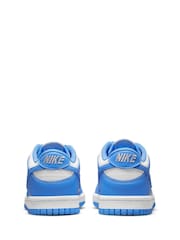 Nike University Blue/White Youth Dunk Low Trainers - Image 5 of 9