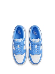 Nike University Blue/White Youth Dunk Low Trainers - Image 6 of 9