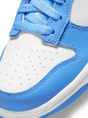 Nike University Blue/White Youth Dunk Low Trainers - Image 8 of 9