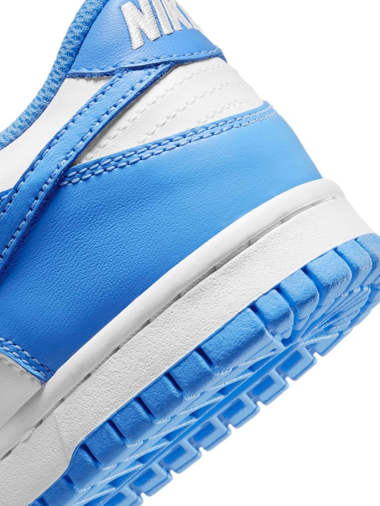 Nike University Blue/White Youth Dunk Low Trainers - Image 9 of 9