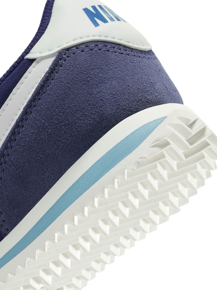 Nike Midnight Navy Aqua Youth Cortez Trainers - Image 10 of 10