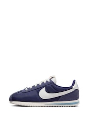 Nike Midnight Navy Aqua Youth Cortez Trainers - Image 2 of 10