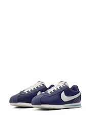 Nike Midnight Navy Aqua Youth Cortez Trainers - Image 5 of 10