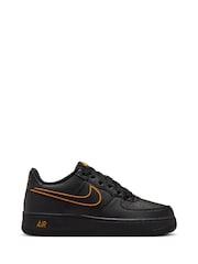 Nike Black Sundial Grey Air Force 1 Youth Trainers - Image 1 of 10