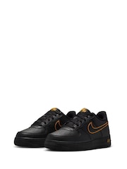 Nike Black Sundial Grey Air Force 1 Youth Trainers - Image 2 of 10