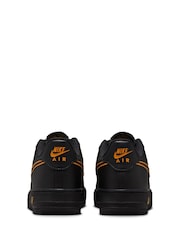 Nike Black Sundial Grey Air Force 1 Youth Trainers - Image 3 of 10