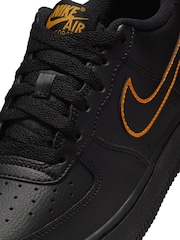 Nike Black Sundial Grey Air Force 1 Youth Trainers - Image 8 of 10