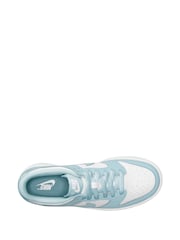 Nike White/Glacier Blue Youth Dunk Low Trainers - Image 6 of 9