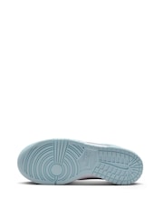 Nike White/Glacier Blue Youth Dunk Low Trainers - Image 7 of 9
