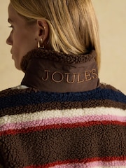 Lottie Chocolate Multi Stripe Borg Fleece - Image 10 of 11