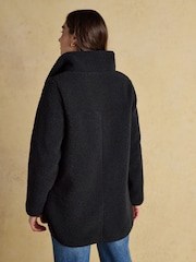 Joules Sadie Black Longline Fleece Jacket - Image 2 of 9