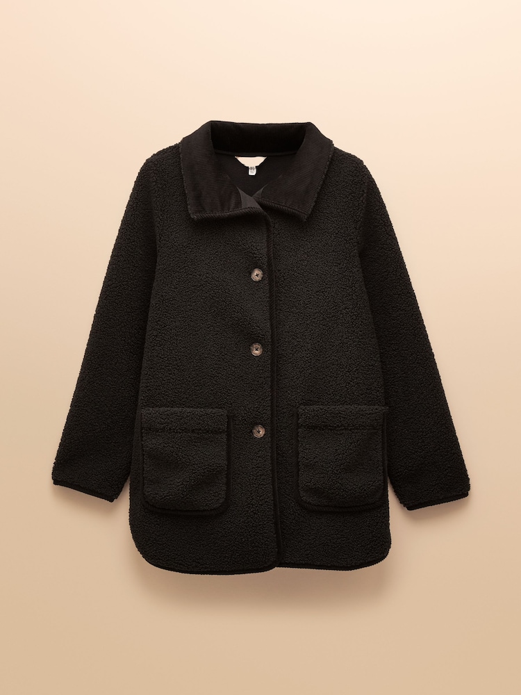 Joules Sadie Black Longline Fleece Jacket - Image 9 of 9 Joules Sadie Black Longline Fleece Jacket - Image 9 of 9