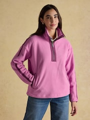 Joules Orla Violet Quarter Zip Fleece - Image 1 of 9