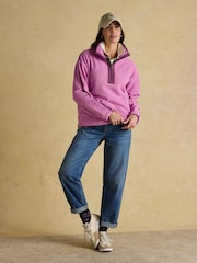 Joules Orla Violet Quarter Zip Fleece - Image 3 of 9
