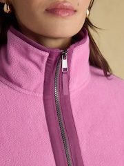 Joules Orla Violet Quarter Zip Fleece - Image 6 of 9