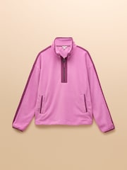 Joules Orla Violet Quarter Zip Fleece - Image 9 of 9
