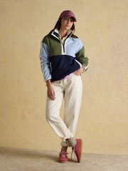 Joules Orla Blue Hotch Potch Quarter Zip Fleece - Image 3 of 8