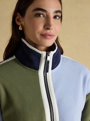 Joules Orla Blue Hotch Potch Quarter Zip Fleece - Image 4 of 8