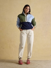 Joules Orla Blue Hotch Potch Quarter Zip Fleece - Image 5 of 8