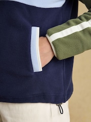 Joules Orla Blue Hotch Potch Quarter Zip Fleece - Image 6 of 8