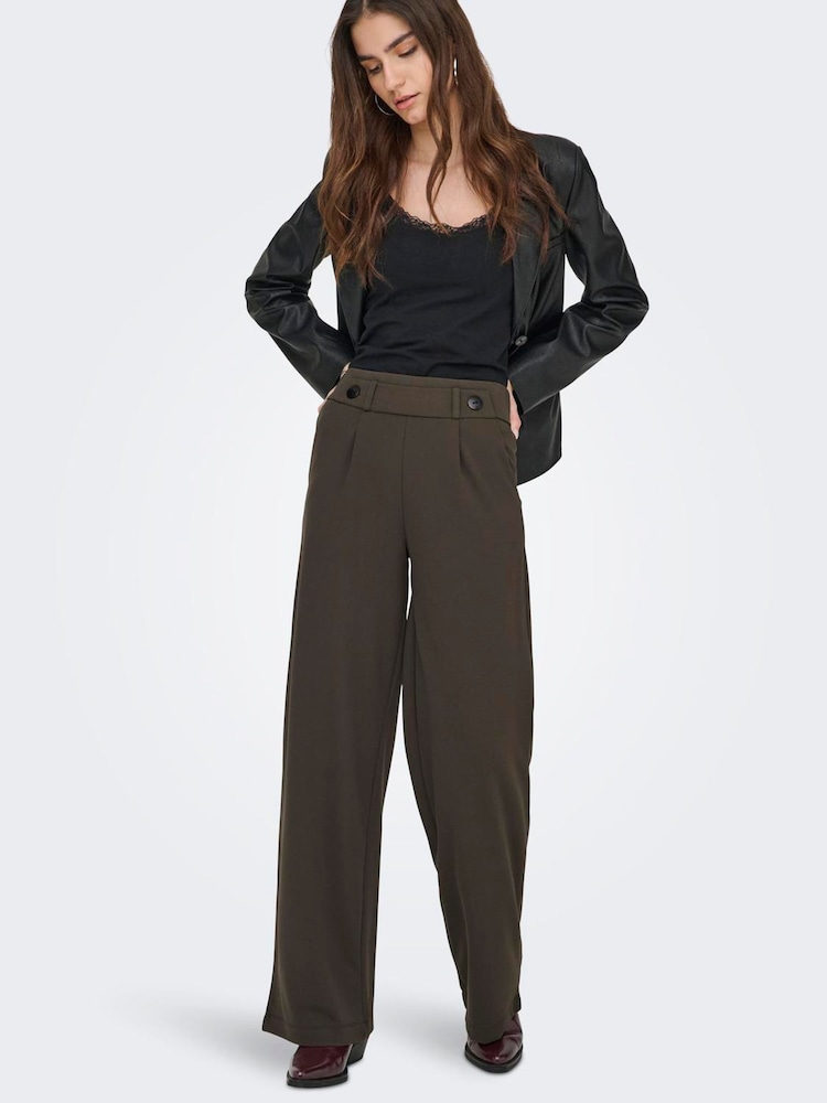 JDY Brown Wide Leg Trousers - Image 1 of 7 JDY Brown Wide Leg Trousers - Image 1 of 7