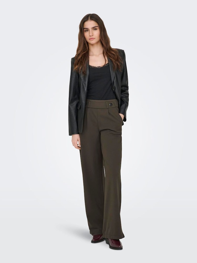 JDY Brown Wide Leg Trousers - Image 2 of 7 JDY Brown Wide Leg Trousers - Image 2 of 7