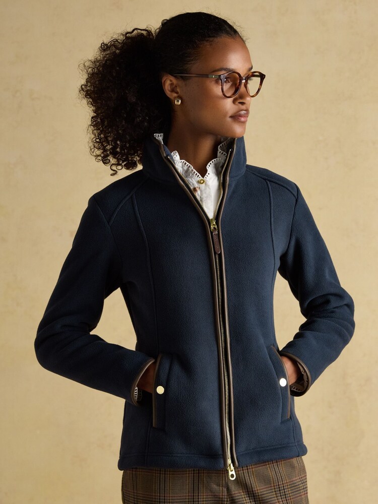 Heritage Navy Zip Through Fleece - Image 1 of 6