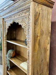 Kirei Home Natural Large Indian Mango Wood Bookcase - Image 3 of 5